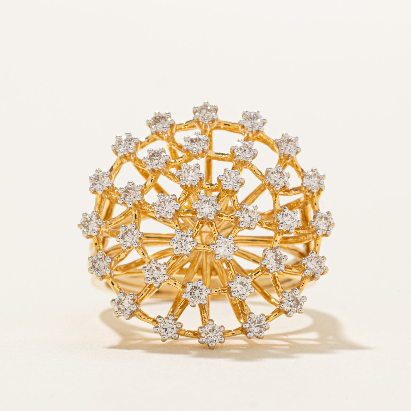 18K Diamond Round Cluster Cocktail Ring | 0.50ctw | SZ 6.5