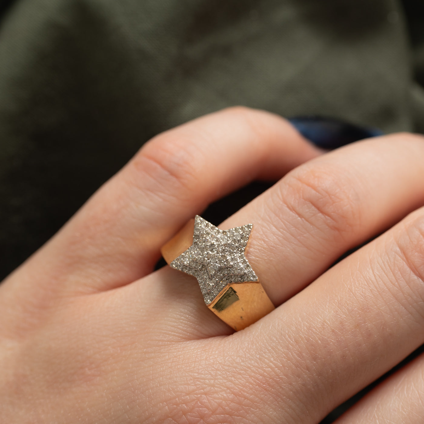 10K Diamond Star Cluster Ring | SZ 9.25
