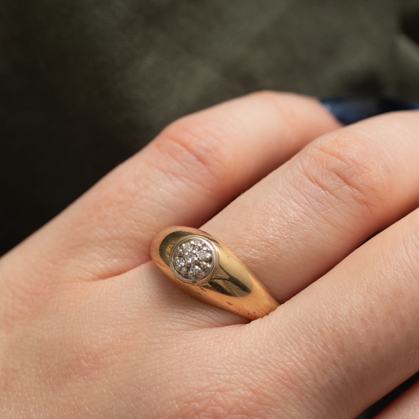 10 Diamond Round Cluster Dome Ring | SZ 10.5