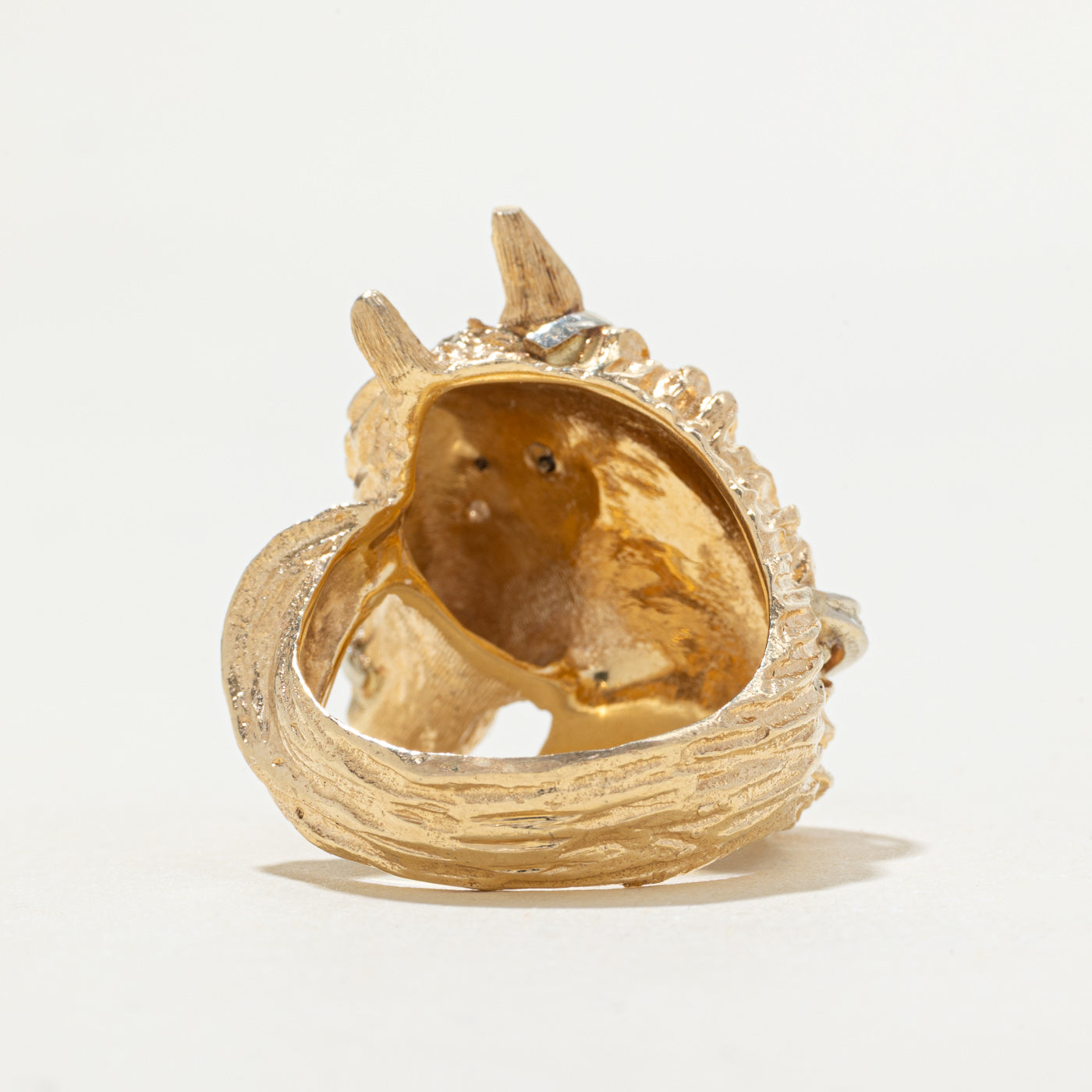 14k Diamond Accent Horse Head Ring | SZ 8.5
