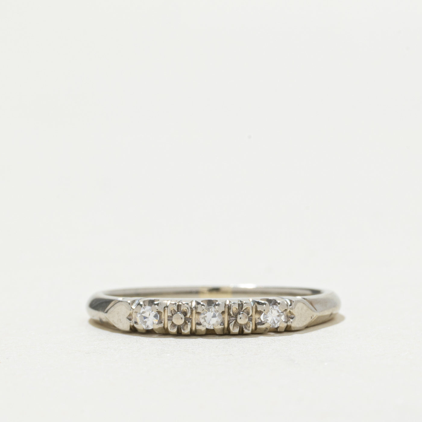 18k Illusion Set Semi Eternity Diamond Band | SZ 5.25