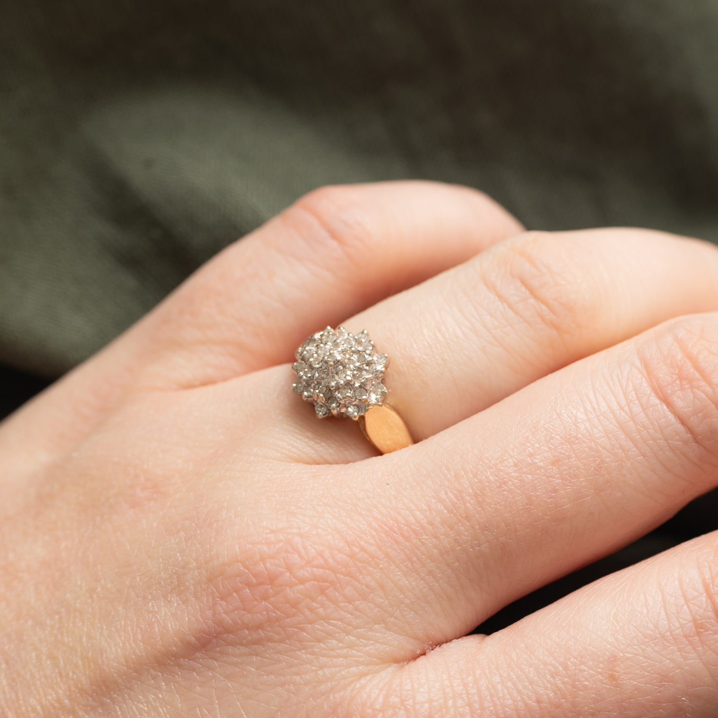 14K Diamond Petal Cluster Ring | 0.16ctw | SZ 4.5