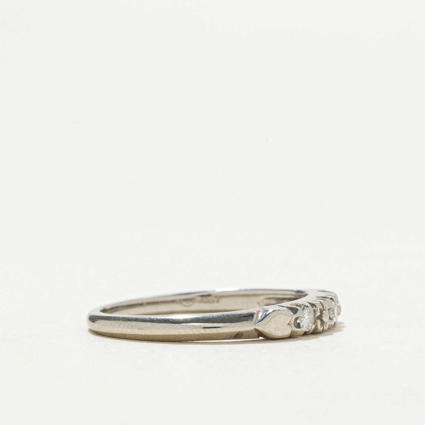 18k Illusion Set Semi Eternity Diamond Band | SZ 5.25