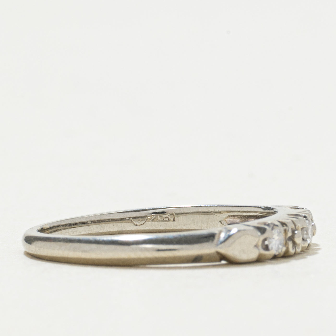 18k Illusion Set Semi Eternity Diamond Band | SZ 5.25