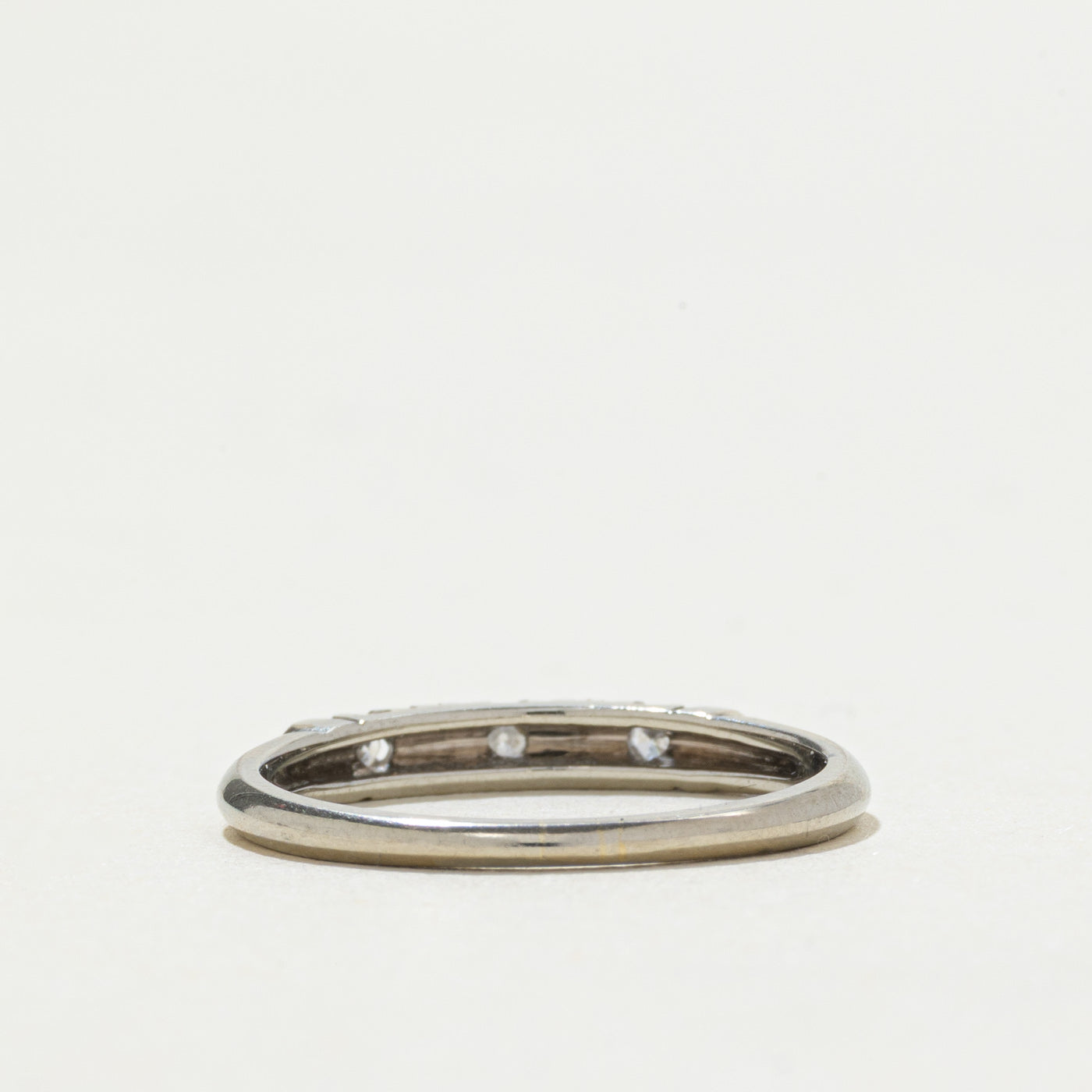 18k Illusion Set Semi Eternity Diamond Band | SZ 5.25