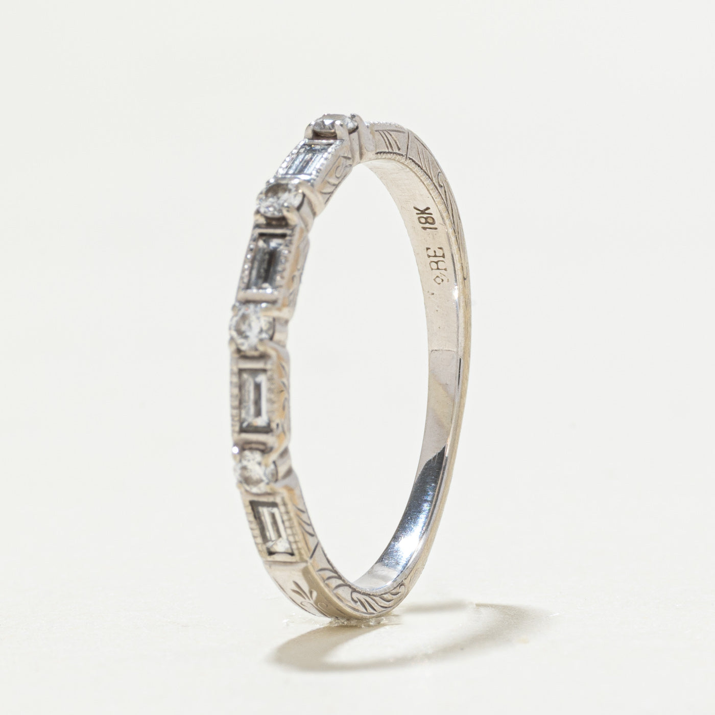 18k Mixed Cut Semi Eternity Diamond Band | 0.27ctw | SZ 8