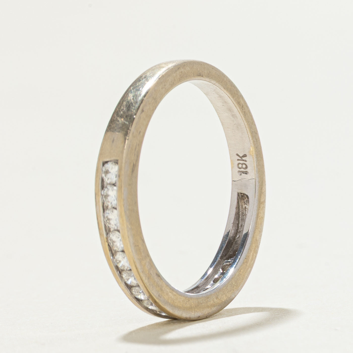 18k Channel Set Semi Eternity Diamond Band | 0.22ctw | SZ 5.5