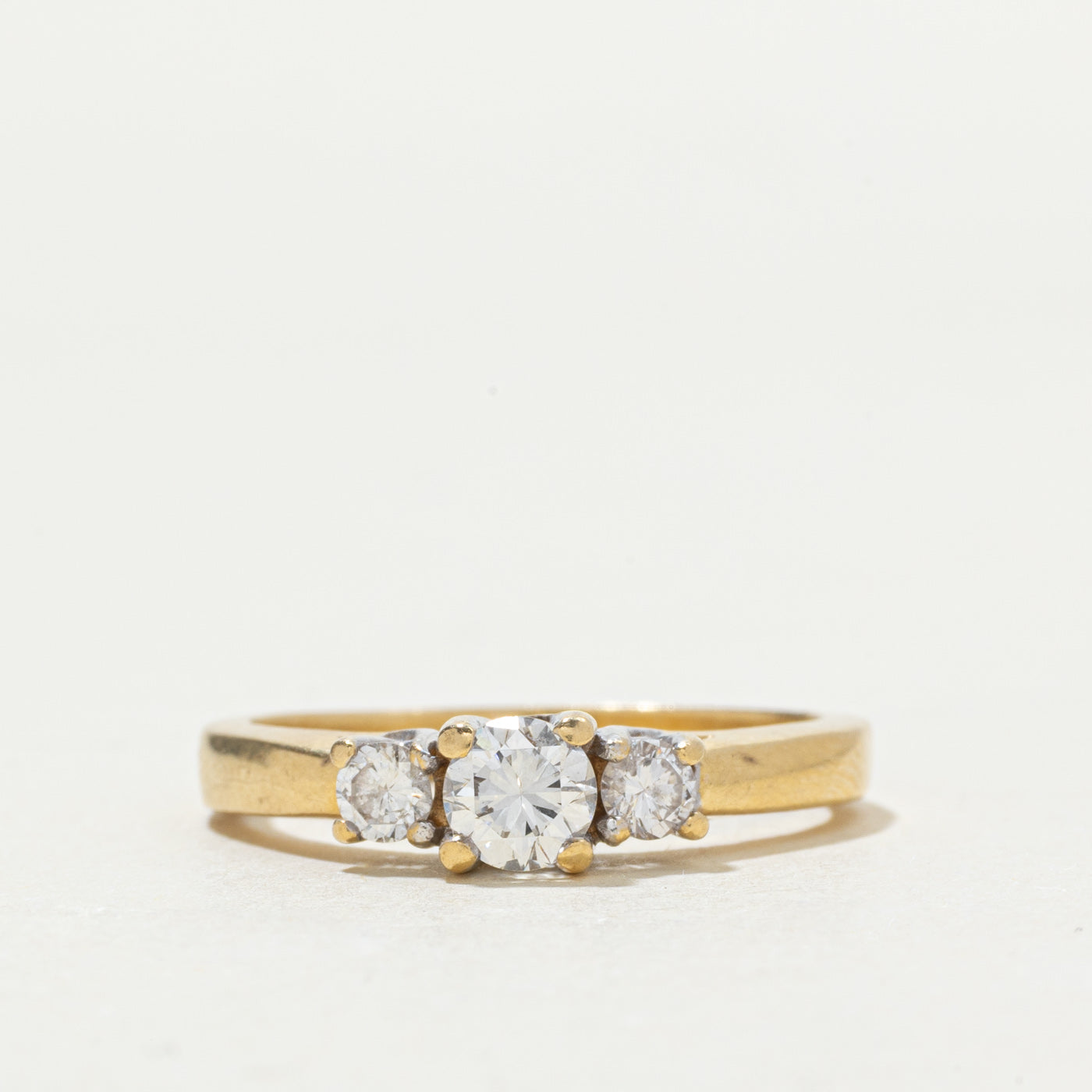 18k Three Stone Diamond Ring | 0.57ctw | SZ 8