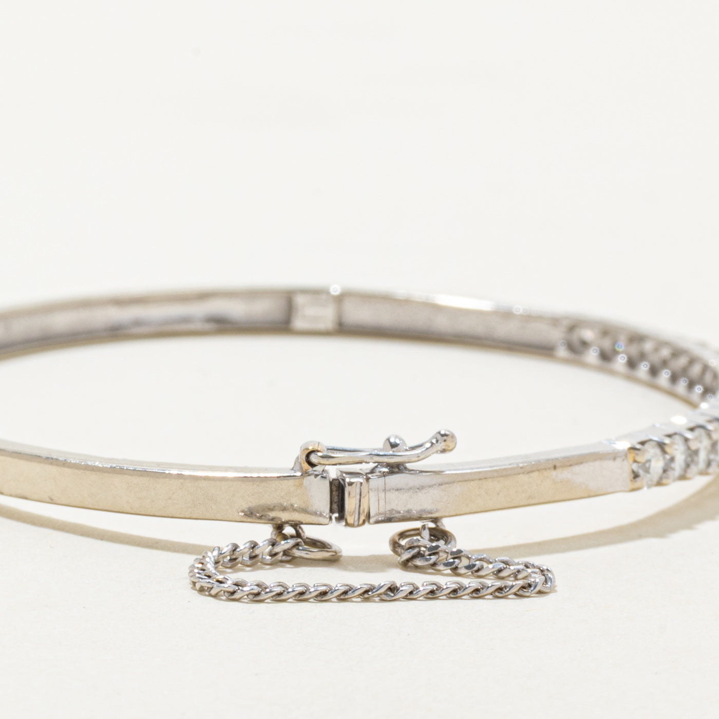 Semi Eternity Diamond Bangle Bracelet | 1.62ctw | 7"