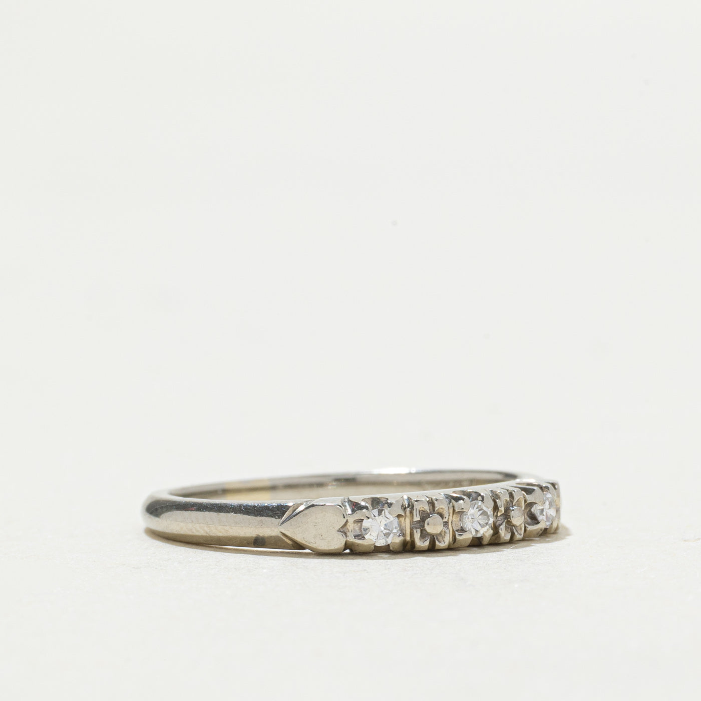 18k Illusion Set Semi Eternity Diamond Band | SZ 5.25