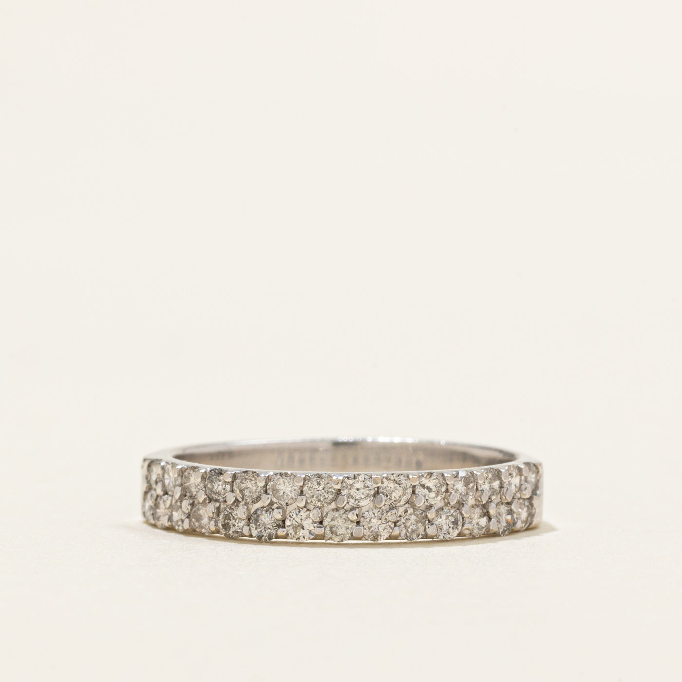 10K Double Row Semi Eternity Diamond Band | 0.50ctw | SZ 5.5