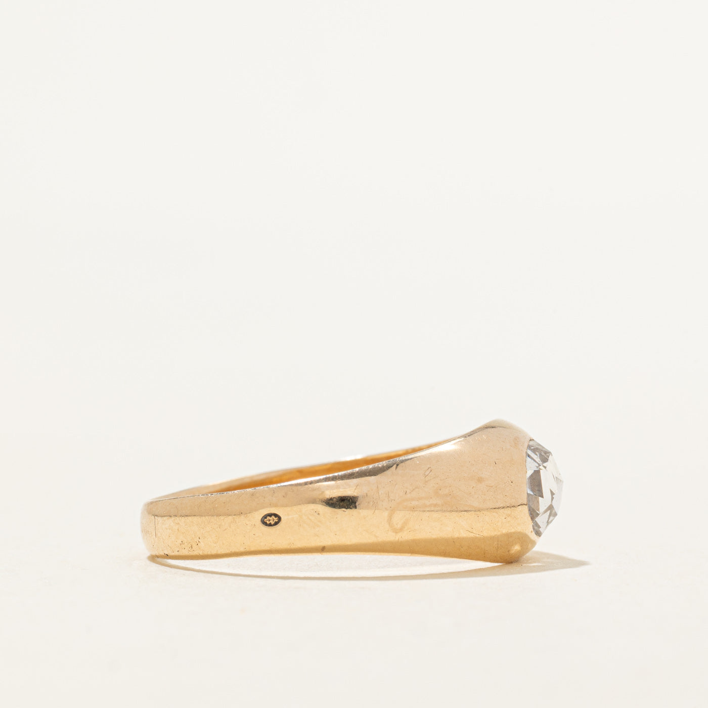 Antique Dutch 14k Rose Cut Diamond Ring | SZ 9.25