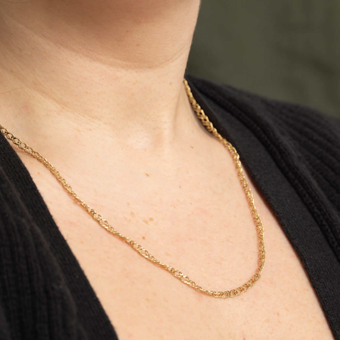 14k Yellow Gold Double Link Chain | 20"