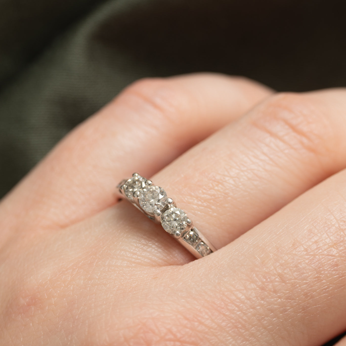 14k Diamond Three Stone Ring | 0.60ctw | SZ 8.5