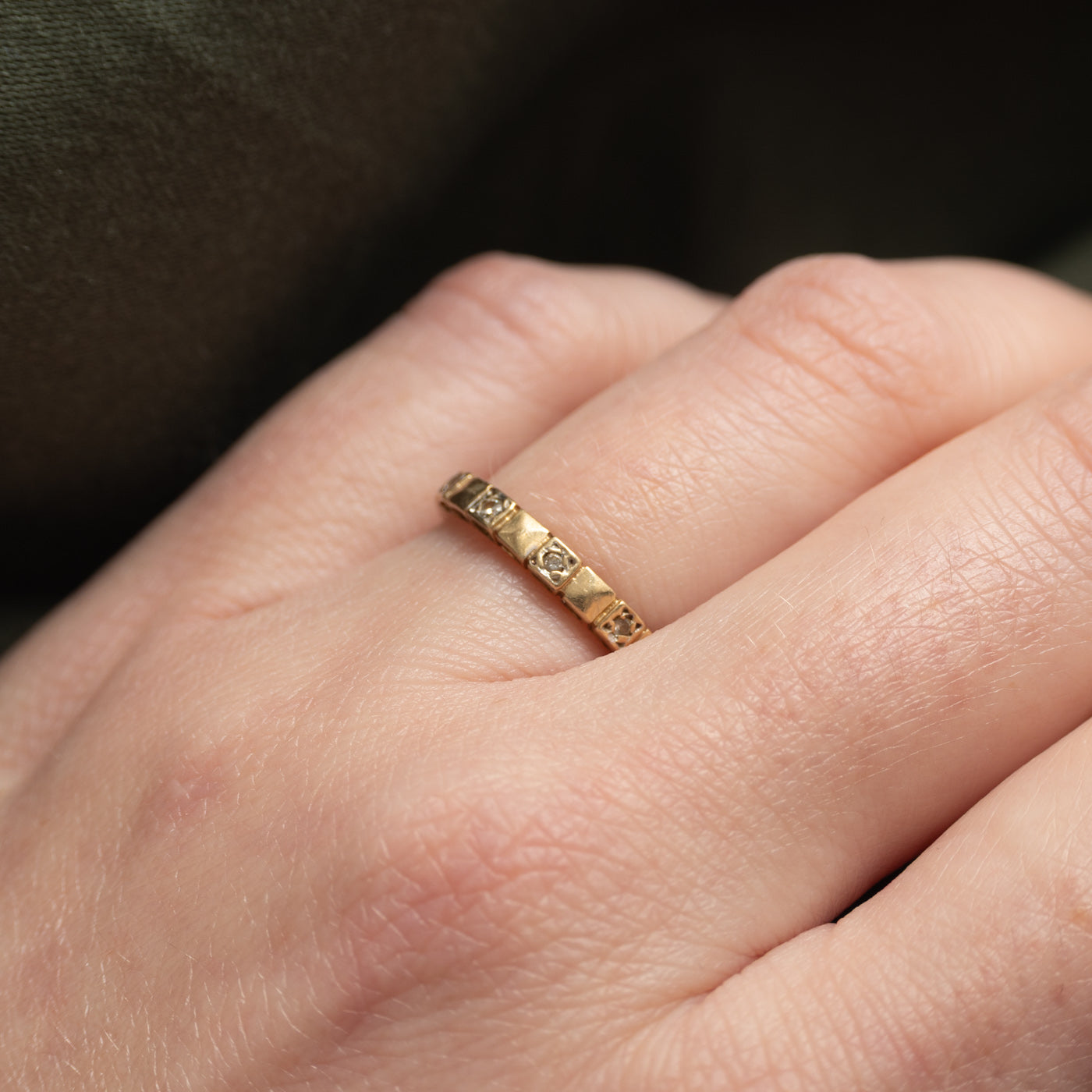 10k Diamond Textured Band | SZ 5.75