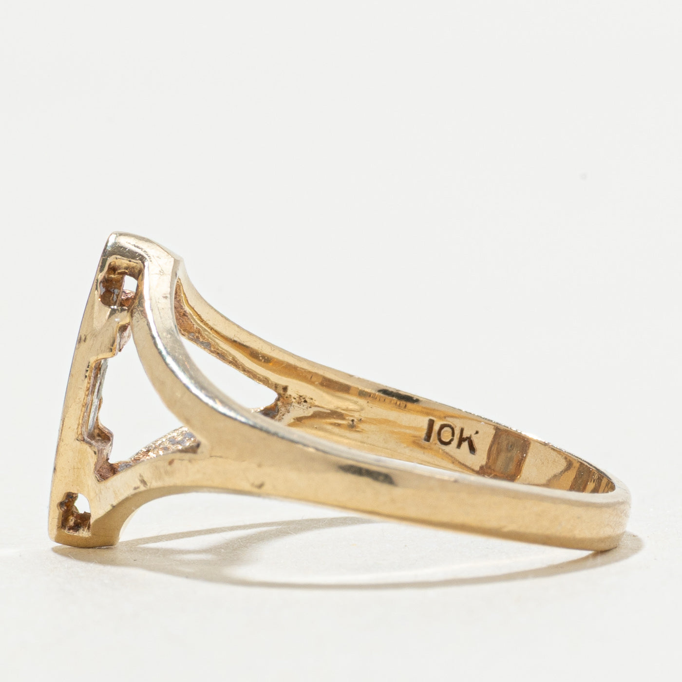 10k Diamond Marquise Cluster Open Shank Ring | SZ 6.25