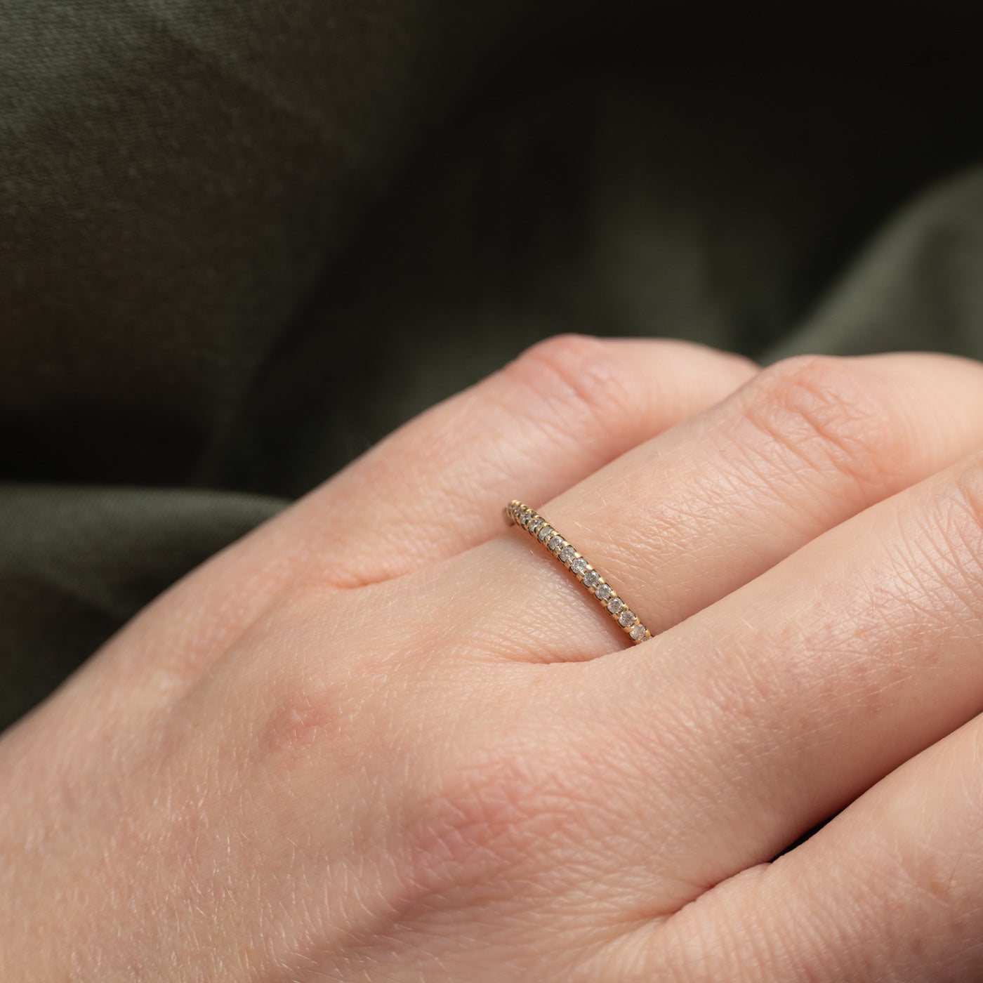 10k Semi Eternity Diamond Band | SZ 7