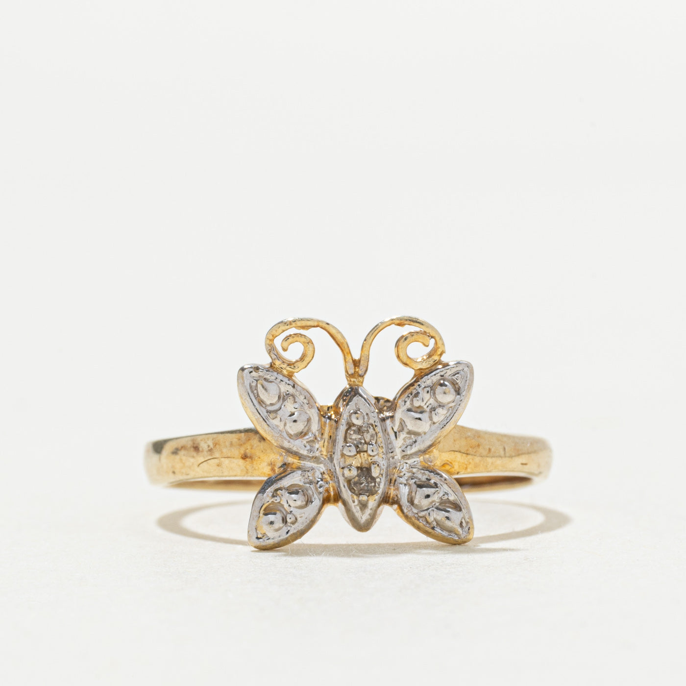 10k Diamond Butterfly Ring | SZ 6