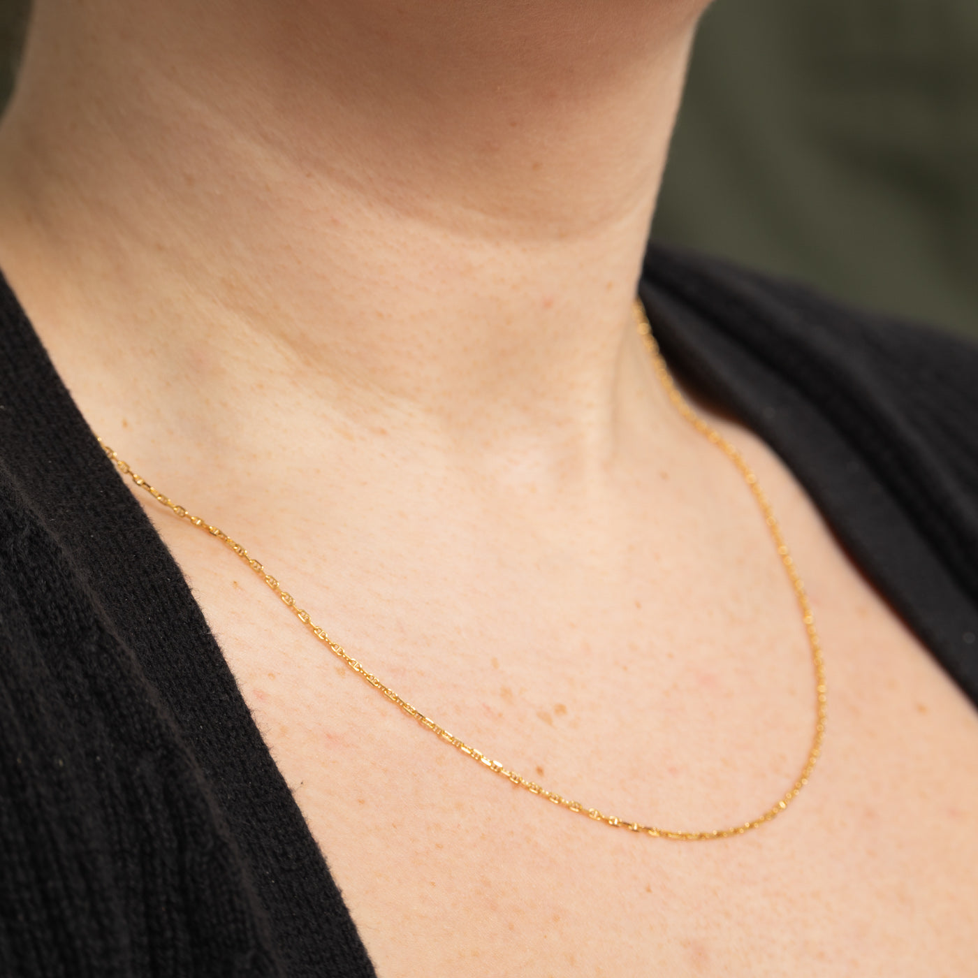 10k Yellow Gold Anchor Chain | 18"