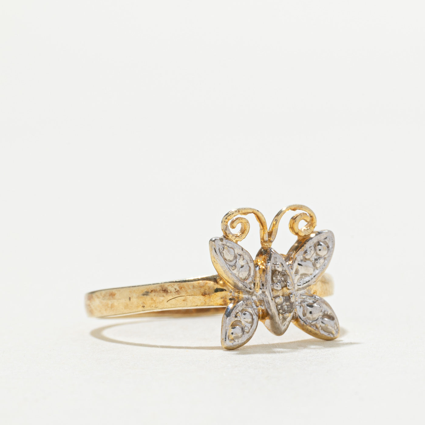 10k Diamond Butterfly Ring | SZ 6