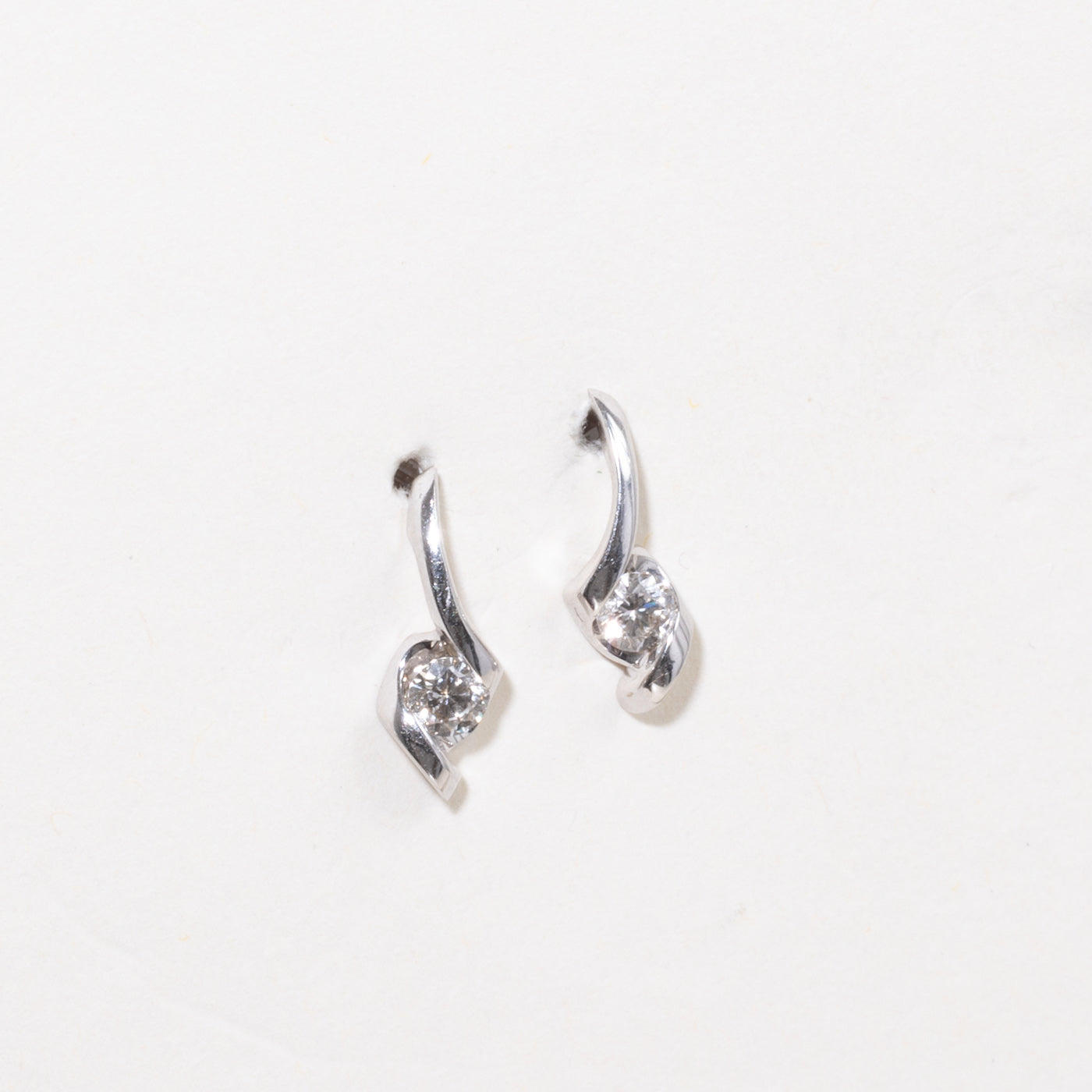 18k Tension Set Diamond Stud Earrings | 0.24ctw