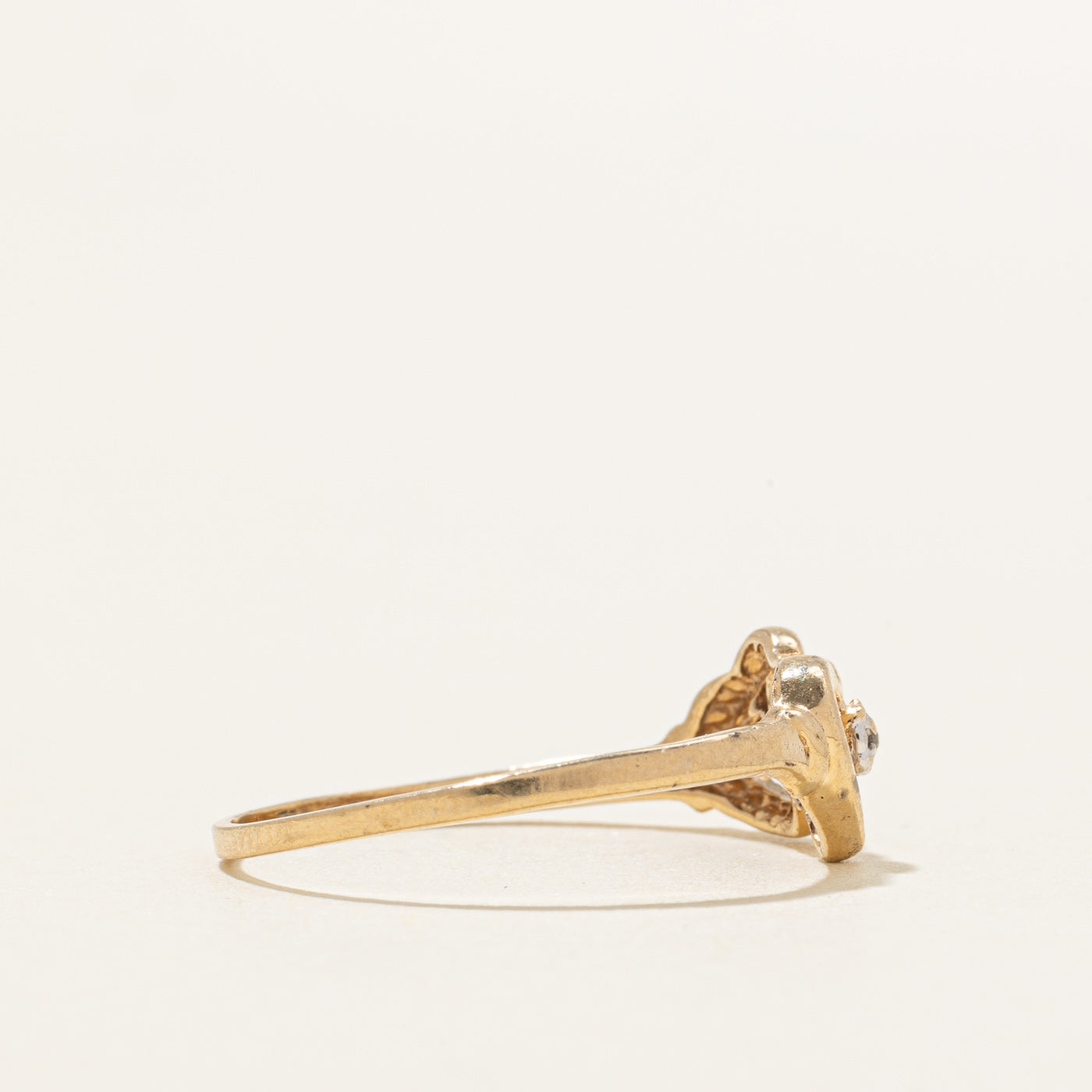10K Diamond Double Heart Ring | SZ 7.0