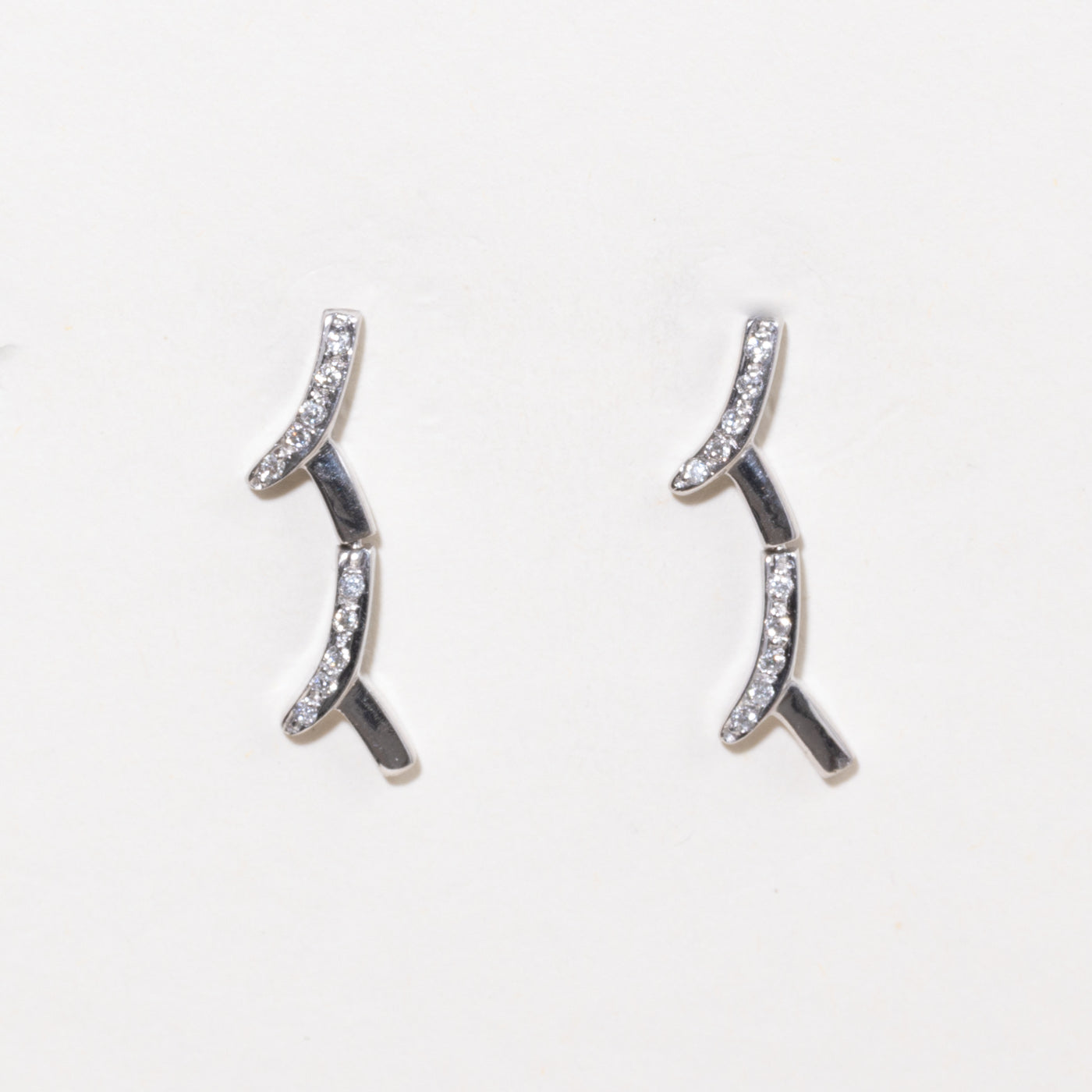 18k Diamond Abstract Drop Earrings | 0.10ctw