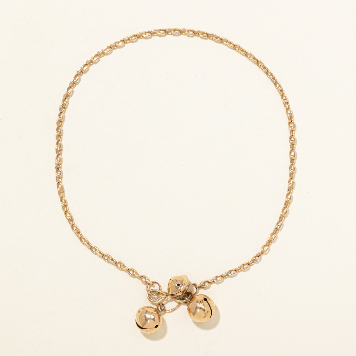18k Yellow Gold Bell Charm Bracelet | 8.5"
