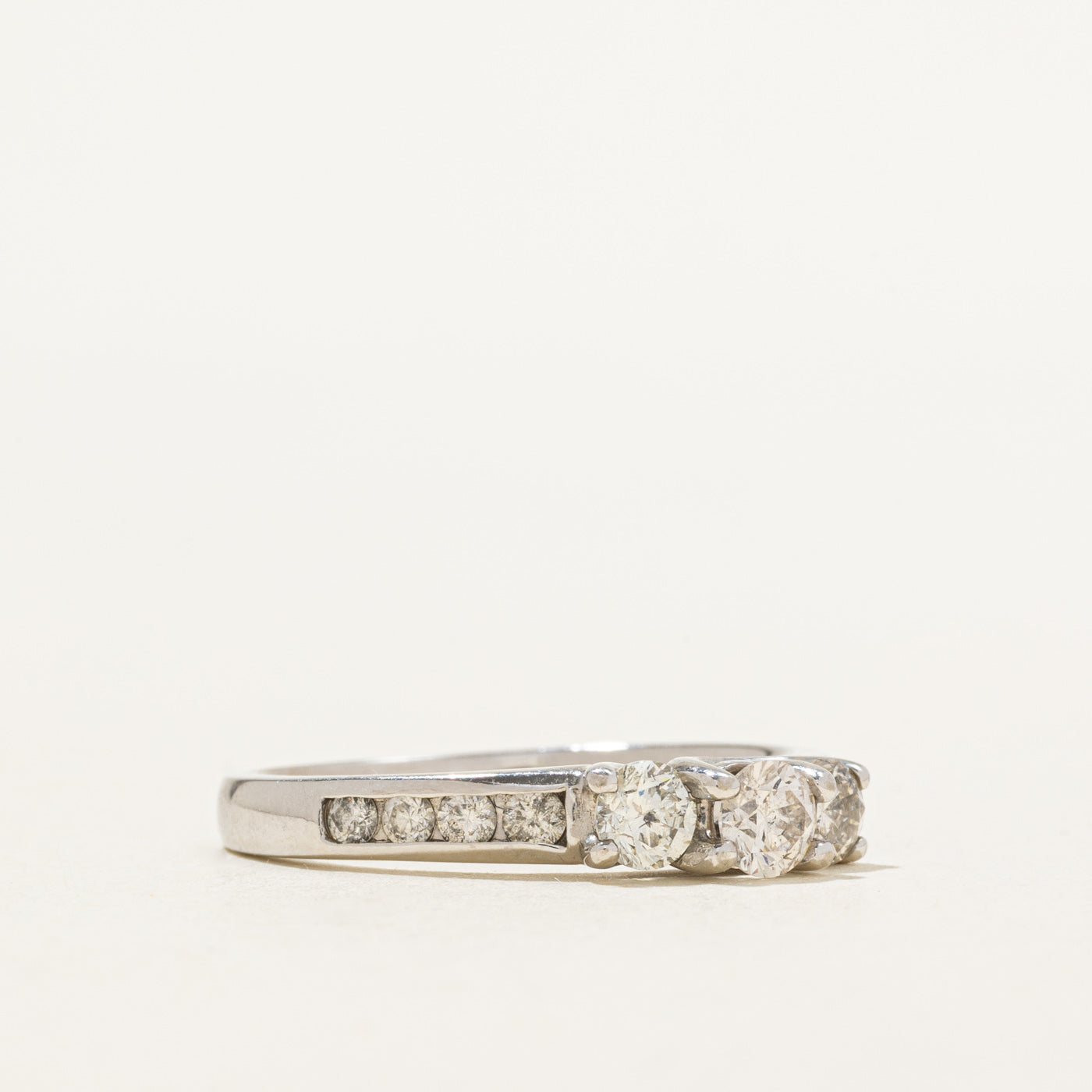 14k Diamond Three Stone Ring | 0.60ctw | SZ 8.5