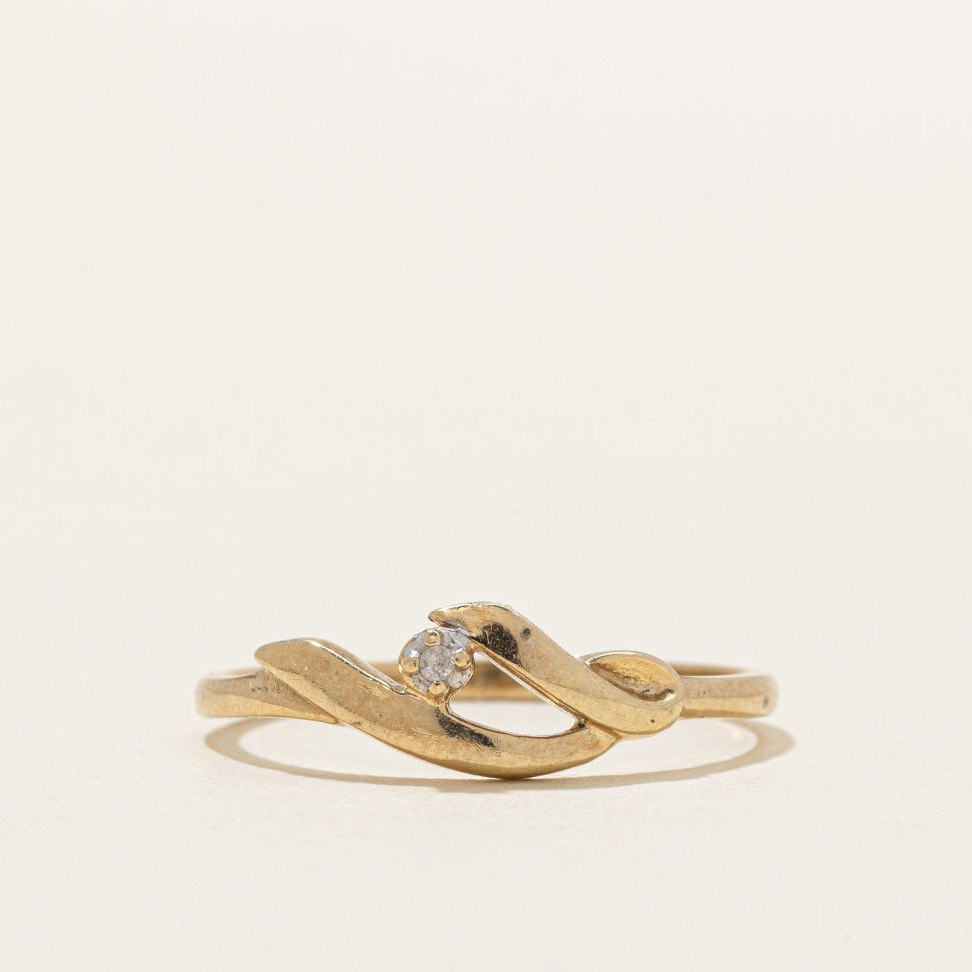 10K Diamond Abstract Ring | SZ 6.75
