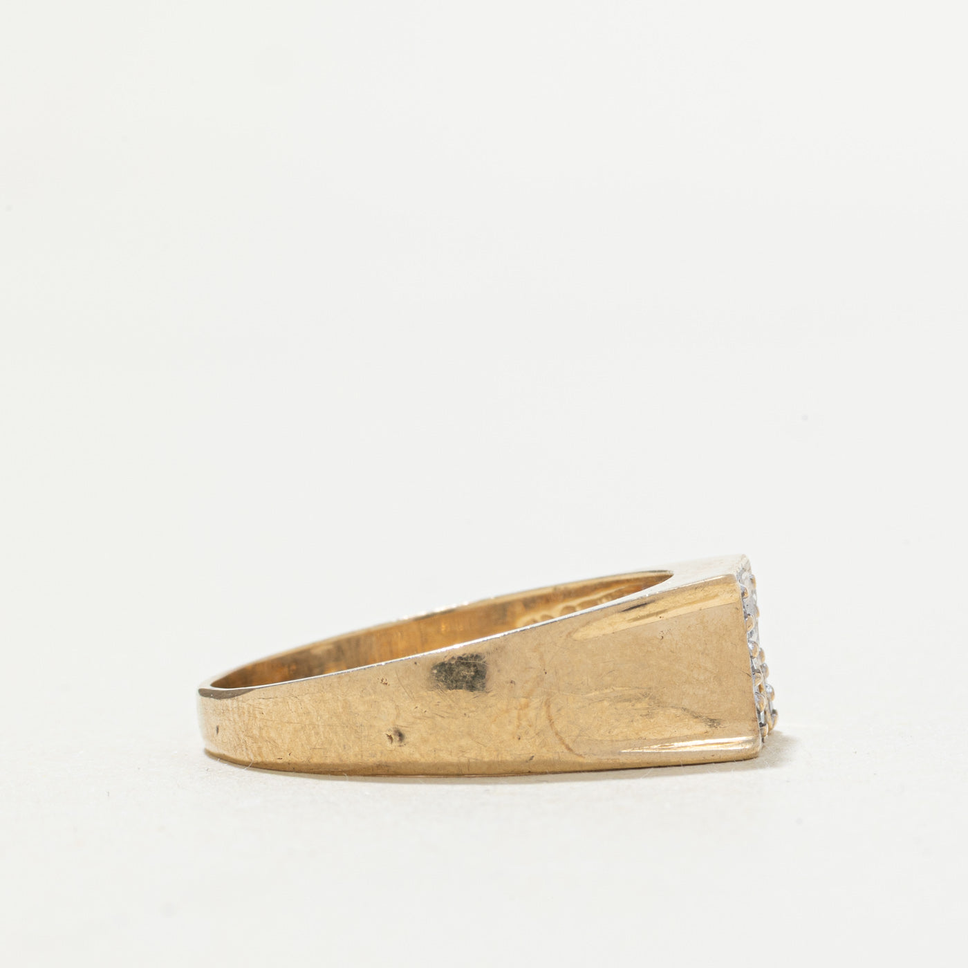 10k Diamond "R" Initial Ring | SZ 8