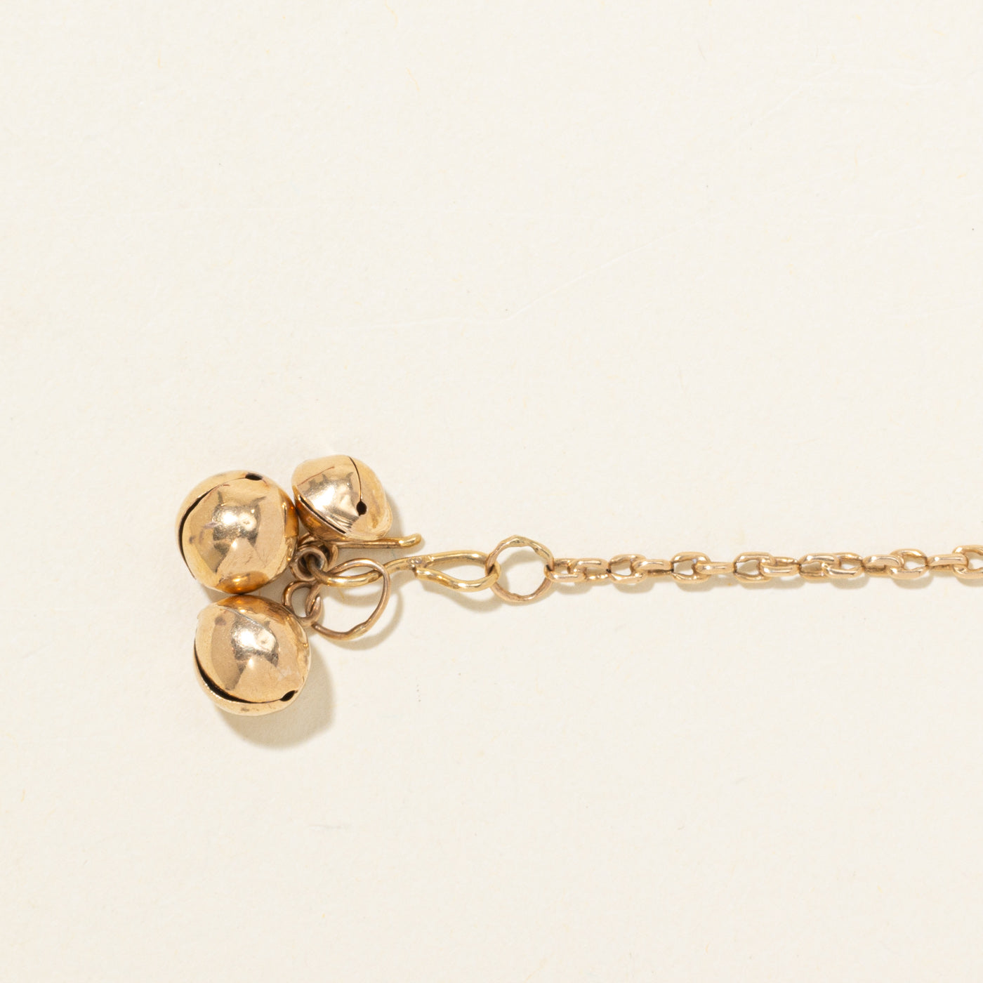 18k Yellow Gold Bell Charm Bracelet | 8.5"