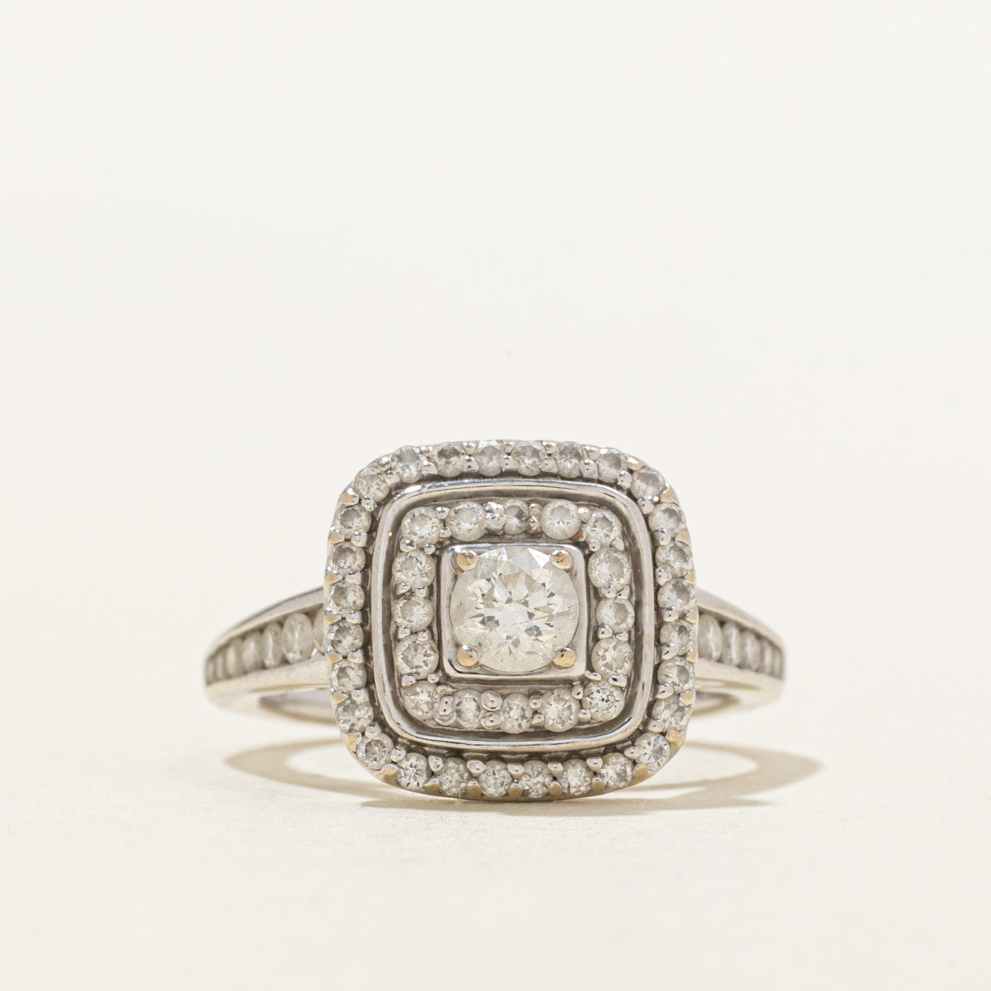 14k Diamond Double Halo Ring | 0.62ctw | SZ 4.5