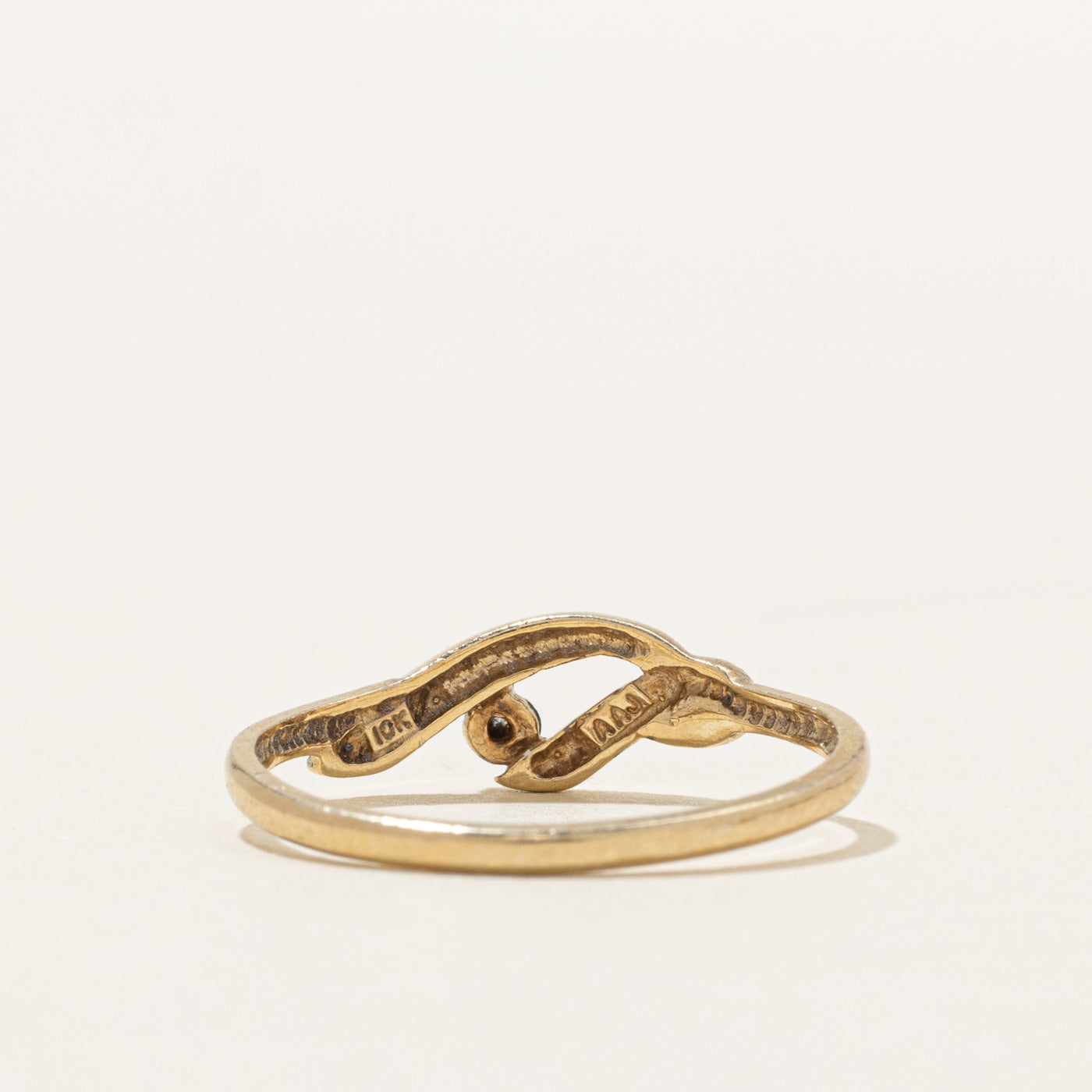 10K Diamond Abstract Ring | SZ 6.75