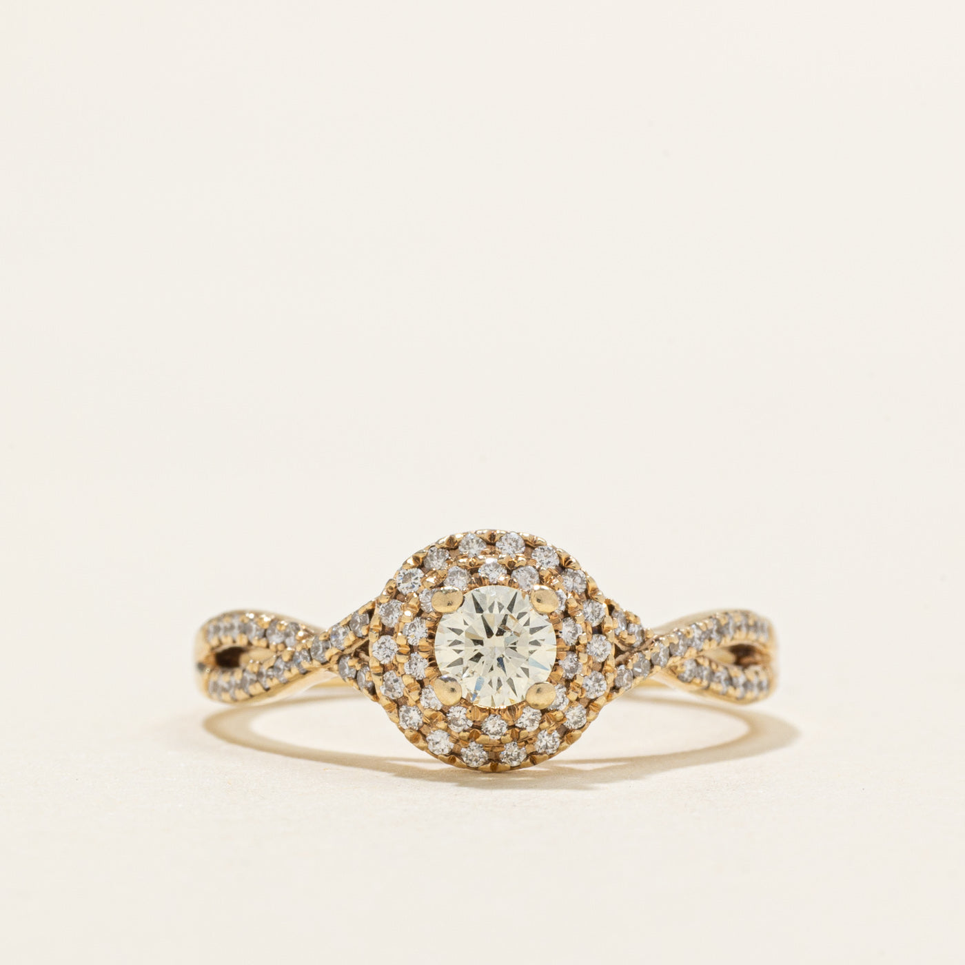 10K Diamond Double Halo Ring | 0.29ctw | SZ 6.5