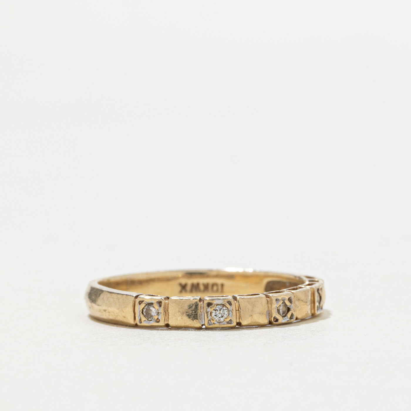 10k Diamond Textured Band | SZ 5.75