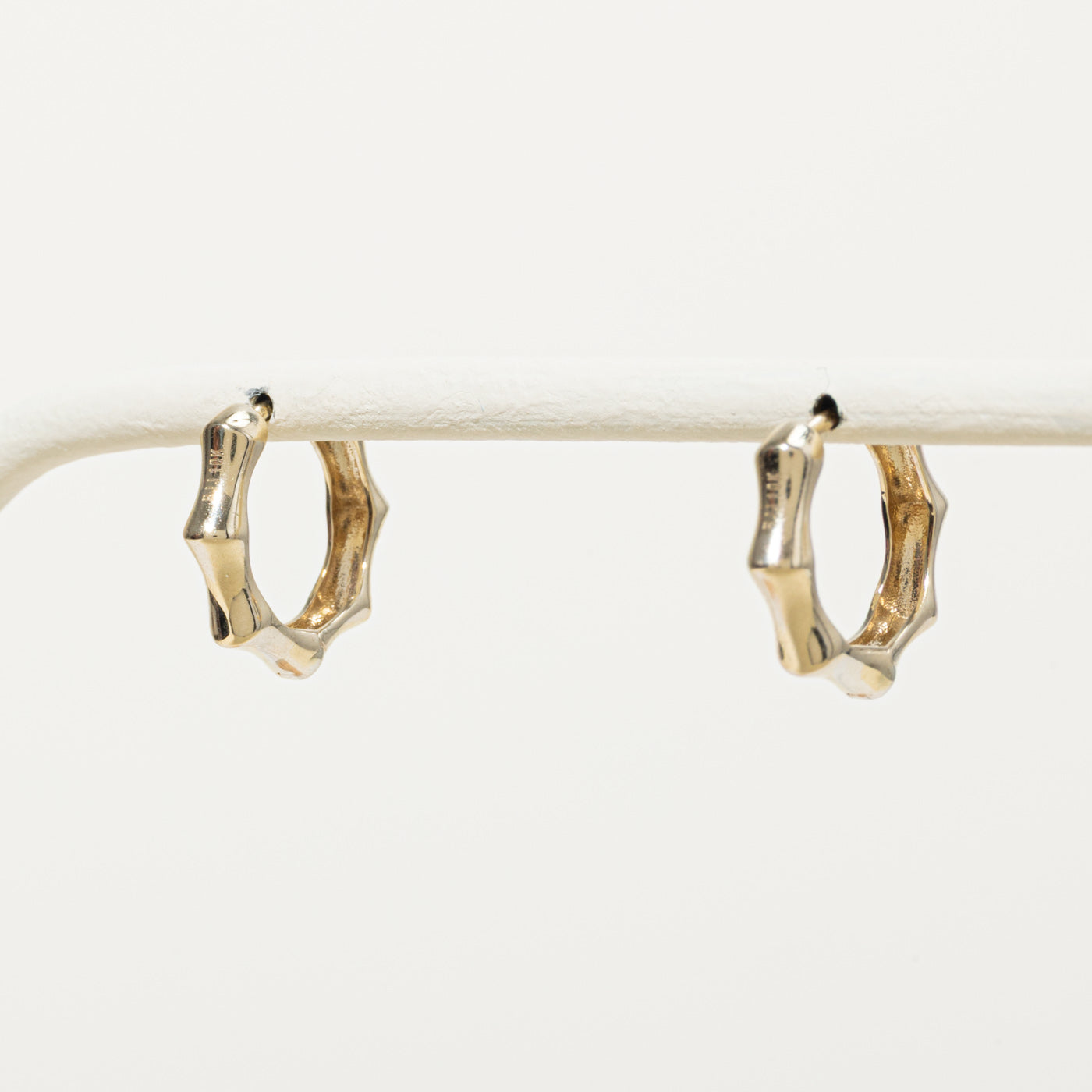 '100 Ways' 10k Textured Huggie Earrings