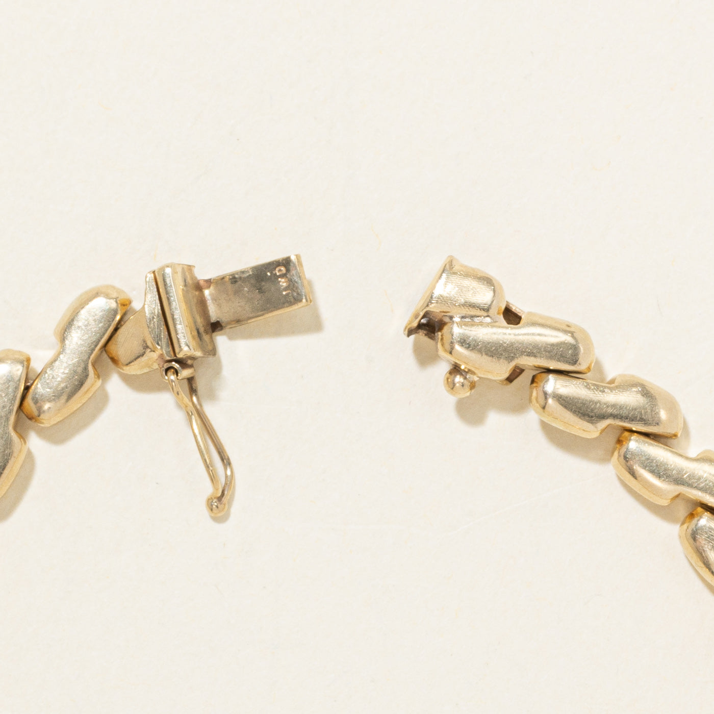14k Yellow Gold Modified San Marco Chain Bracelet | 7.25"