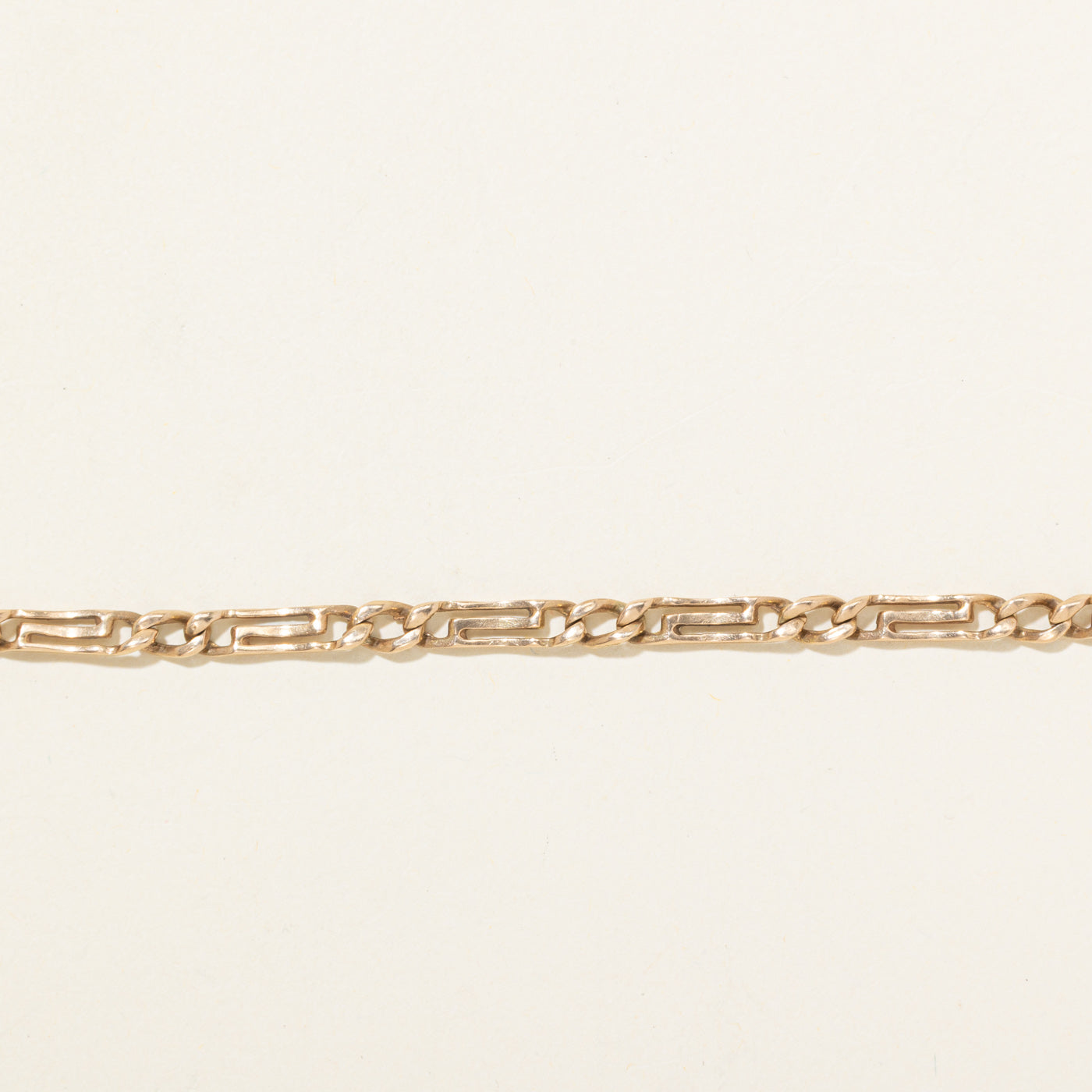 14k Yellow Gold Modified Trombone Chain Bracelet | 7
