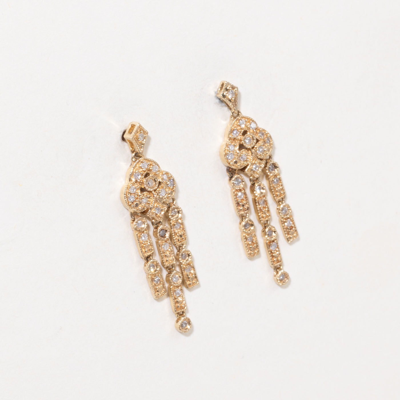 10k Diamond Geometric Chandelier Earrings | 0.20ctw