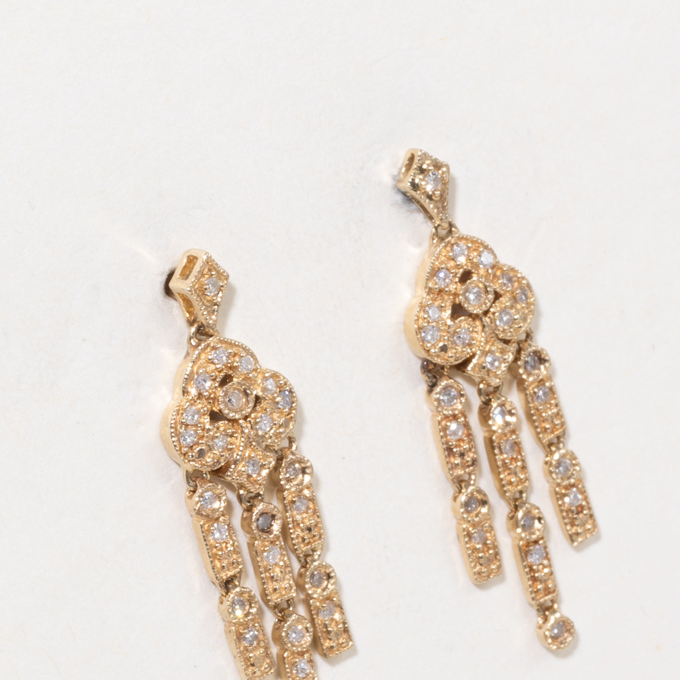 10k Diamond Geometric Chandelier Earrings | 0.20ctw