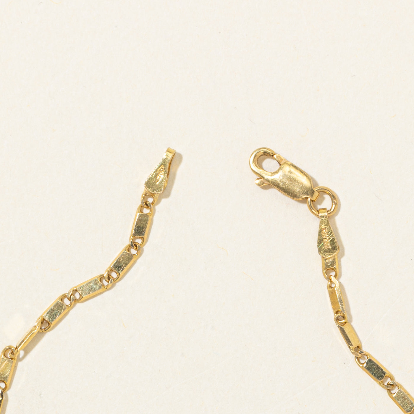 18k Gold Modified Anchor Chain Bracelet | 9.5"