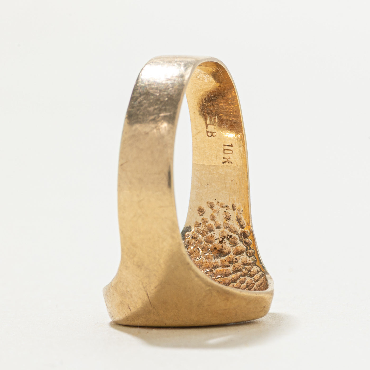 10k Star Set Diamond Signet Ring | SZ 8