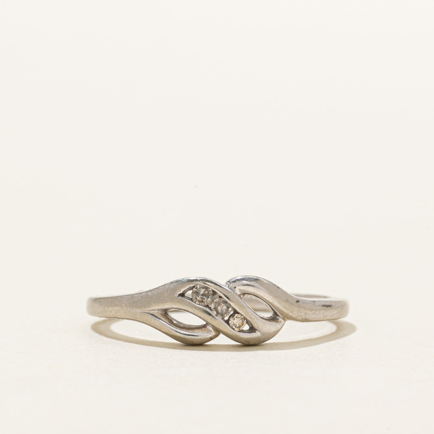 10K Diamond Wave Cross Over Band | SZ 8.0