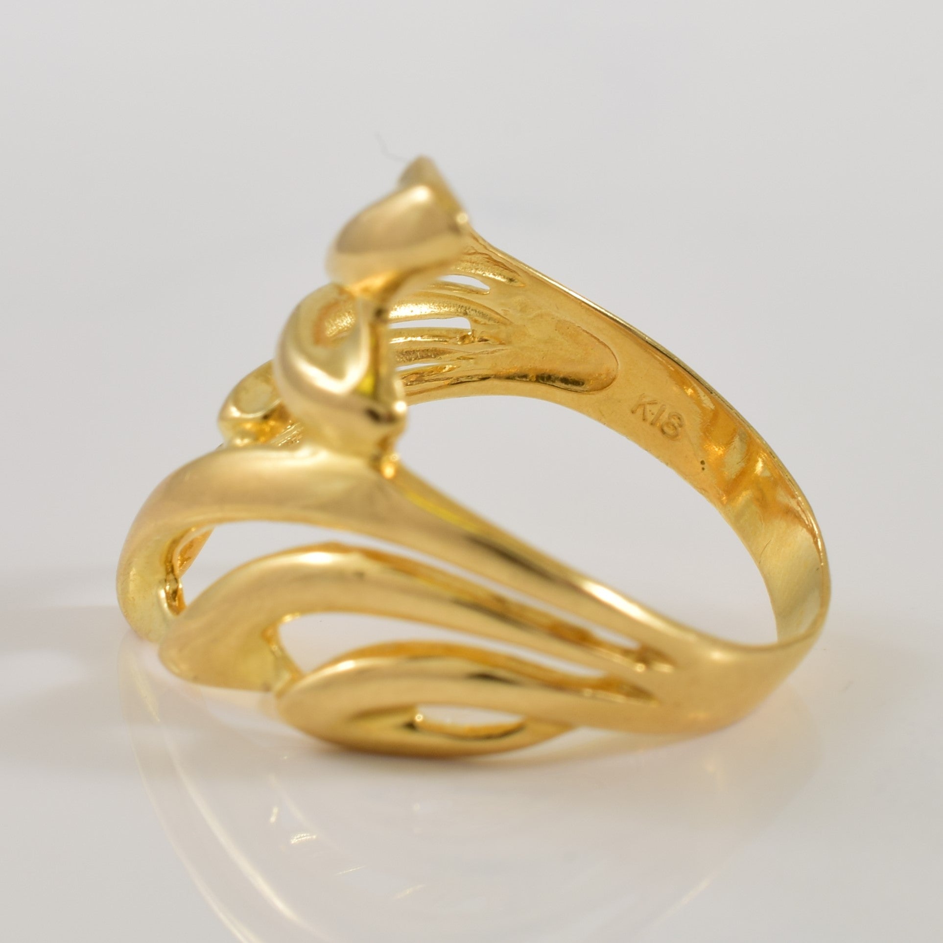 18k Yellow Gold Bypass Ring | SZ 5.5 |