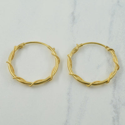 10k Yellow Gold Hoop Earrings |