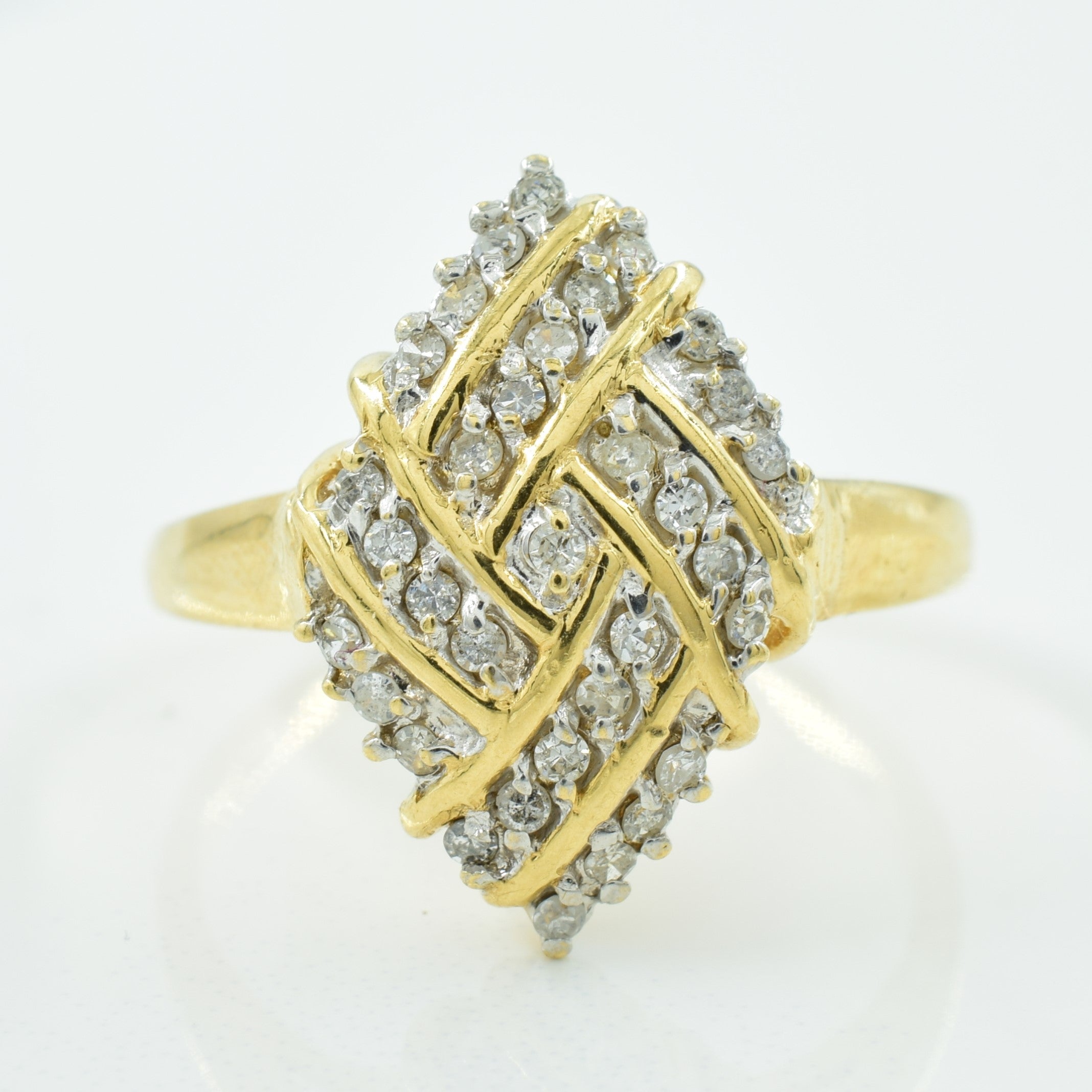 Diamond Cocktail Ring | 0.35ctw | SZ 8.75 |