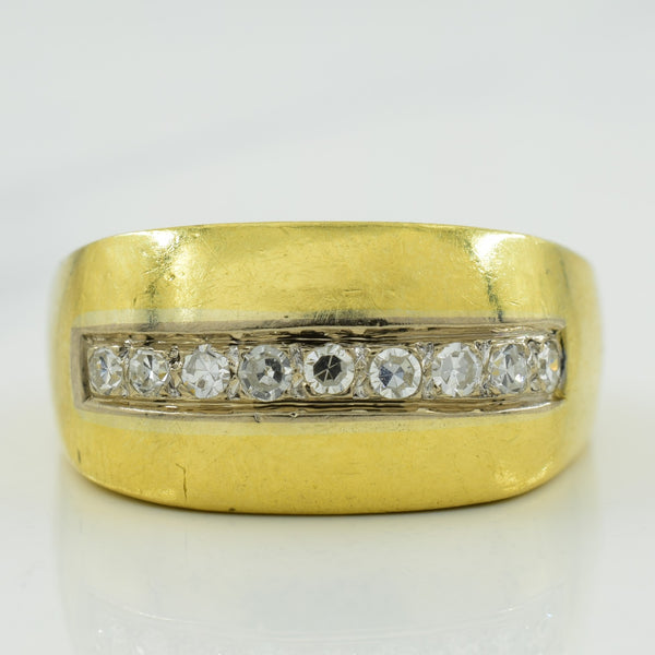 Pave Set Diamond Ring | 0.18ctw | SZ 6.75 |