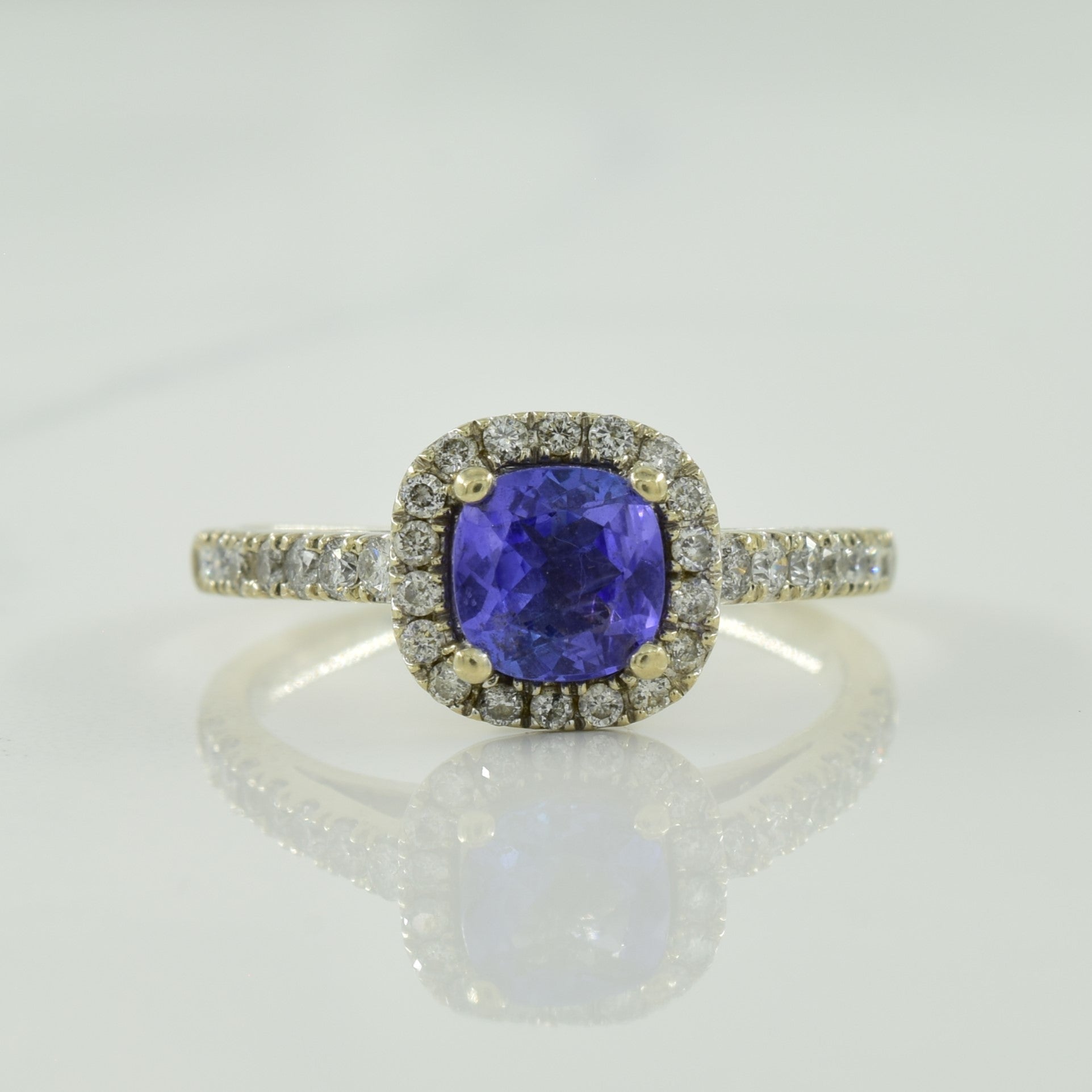 Tanzanite & Diamond Halo Ring | 1.00ct, 0.46ctw | SZ 8.25 |