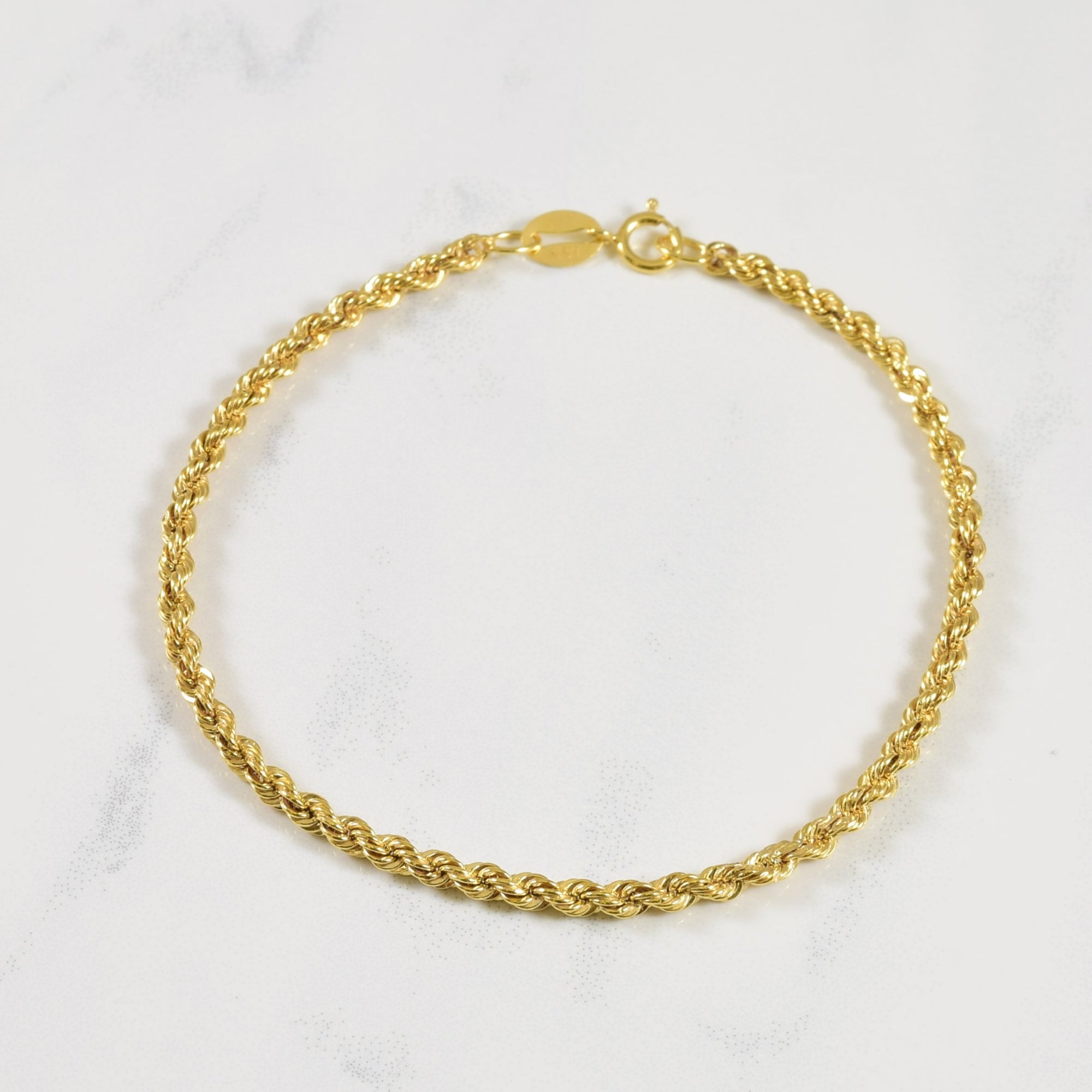 4mm Solid Gold Rope Lock Bracelet | Uverly - UVERLY